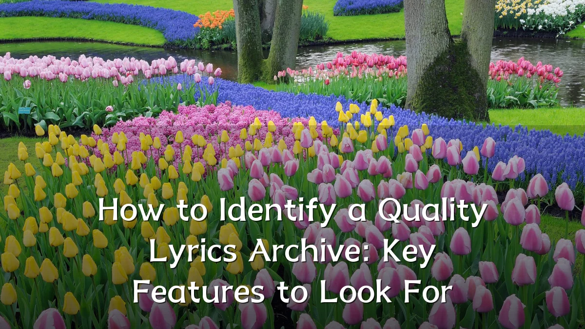 How to Identify a Quality Lyrics Archive: Key Features to Look For
