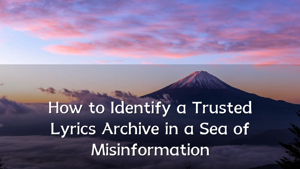 How to Identify a Trusted Lyrics Archive in a Sea of Misinformation