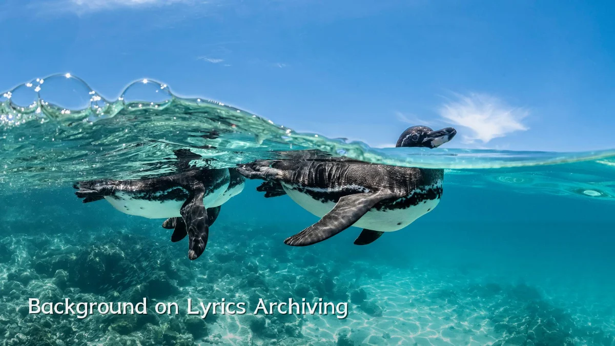 Background on Lyrics Archiving