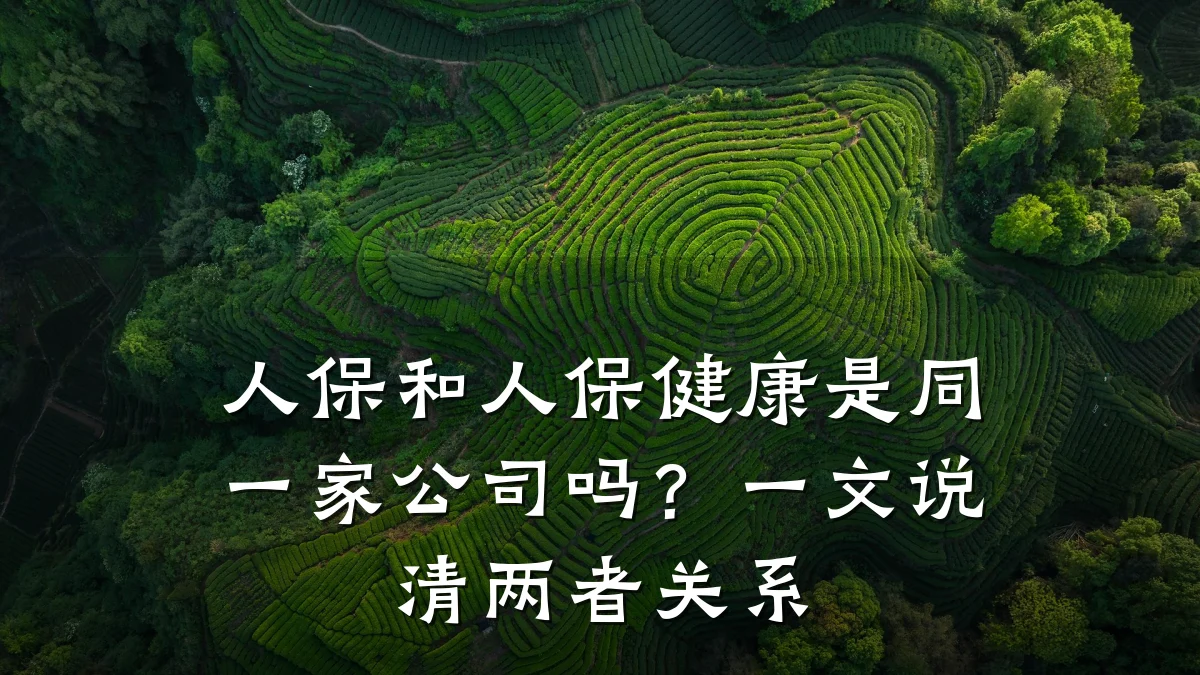 人保和人保健康是同一家公司吗?一文说清两者关系