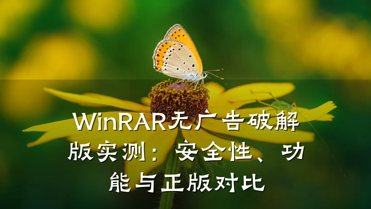 WinRAR无广告破解版实测:安全性、功能与正版对比