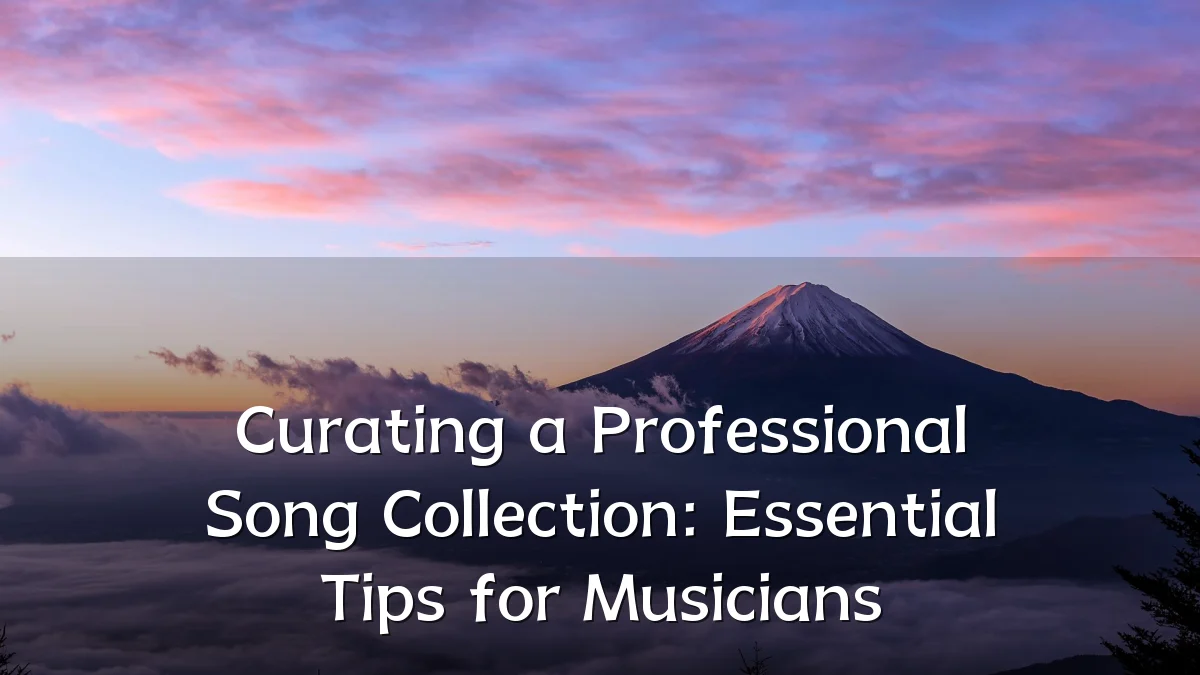 Curating a Professional Song Collection: Essential Tips for Musicians