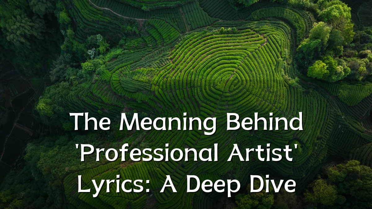 The Meaning Behind 'Professional Artist' Lyrics: A Deep Dive