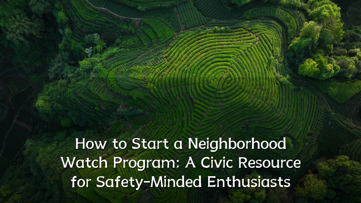 How to Start a Neighborhood Watch Program: A Civic Resource for Safety-Minded Enthusiasts